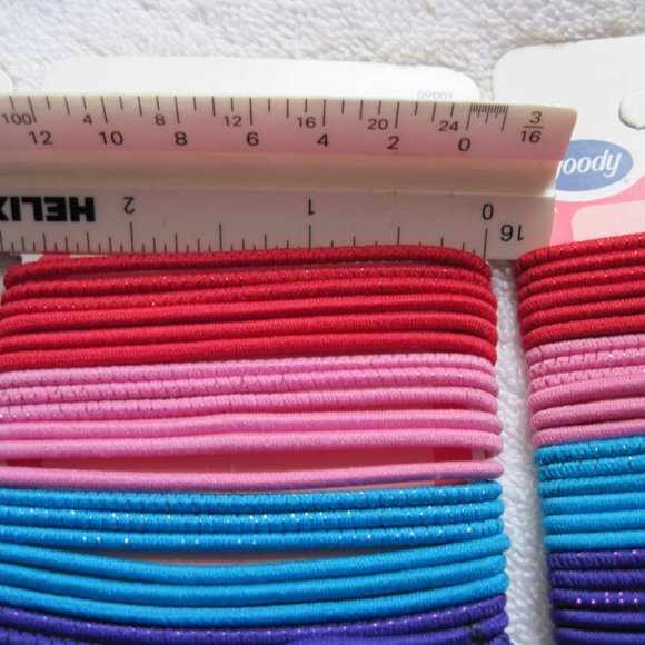 24 Goody 2008 Old Formula Elastic Tinsel Woven Thin Wide Ponytailer Hair Bands - Picture 6 of 13